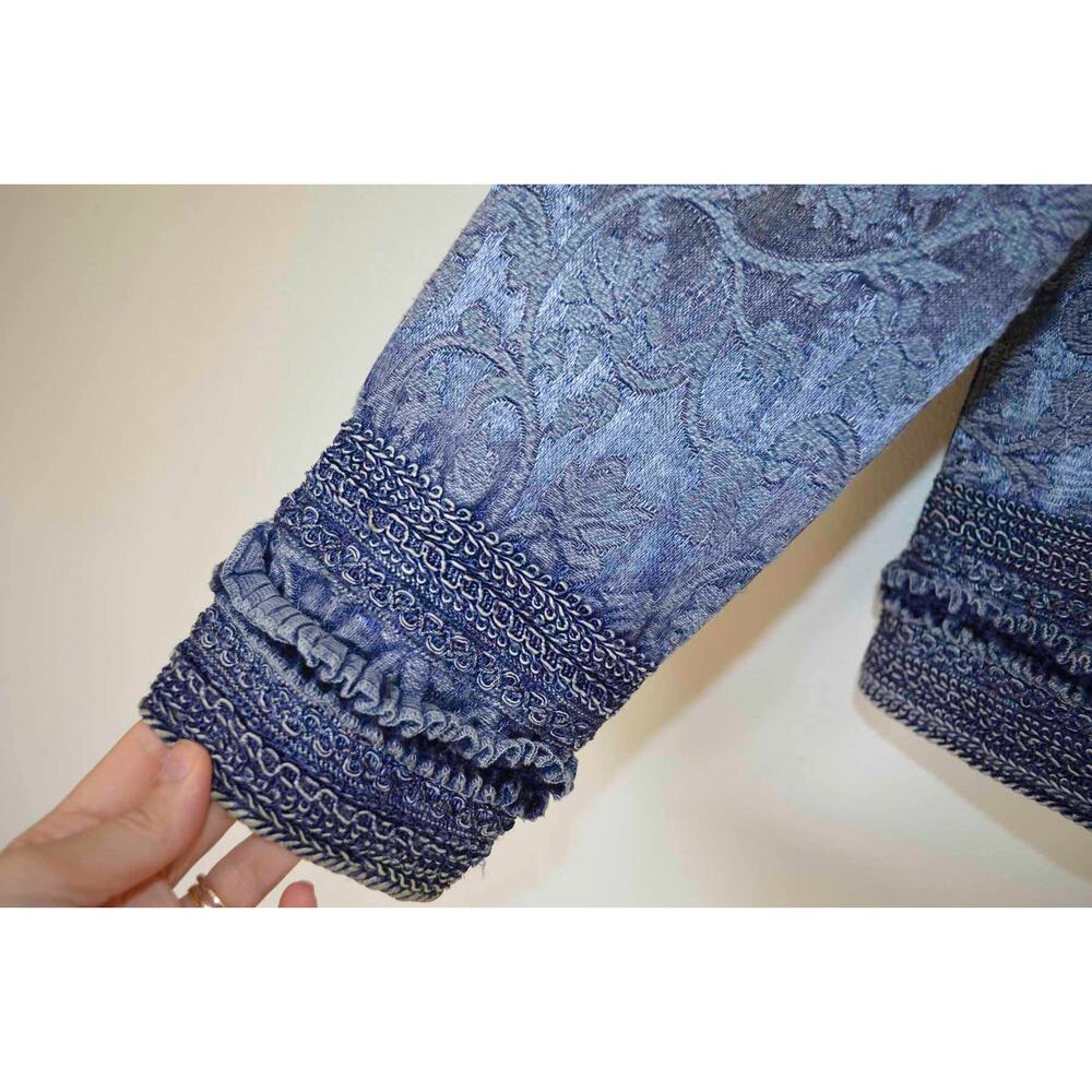 Y2K Tapestry Embroidered Denim Jacket - Picture 5 of 7